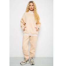 Спортивный костюм женский на флисе, цвет бежевый, 102R7723