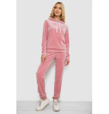 Спортивный костюм женский велюровый, цвет розовый, 238R58570