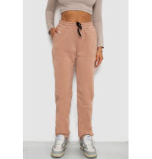 Спортивные штаны женские на флисе, цвет бежевый, 238R57020