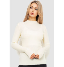 Водолазка женская в рубчик, цвет кремовый, 204R9029