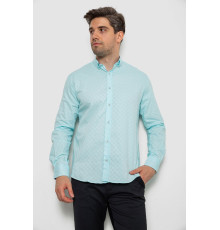 Рубашка мужская однотонная, цвет голубой, 214R7075