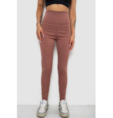 Лосины однотонные в рубчик утепленные на флисе, цвет сливовый, 238R605-1