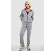 Спортивный костюм женский на флисе, цвет серый, 257R86