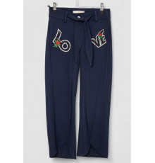 Штани для дівчаток вільного крою, колір синій, 247R3821 Штани для дівчаток вільного крою, колір синій, 247R3821