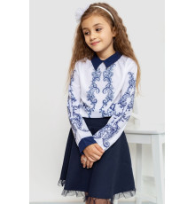 Блузка ошатна для дівчаток, колір синьо-білий, 172R026