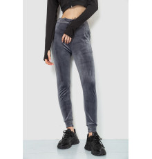 Спорт штаны женские велюровые, цвет серый, 244R5571