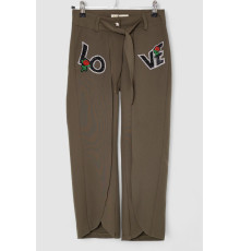 Брюки для девочек свободного кроя, цвет хаки, 247R3821 Брюки для девочек свободного кроя, цвет хаки, 247R3821