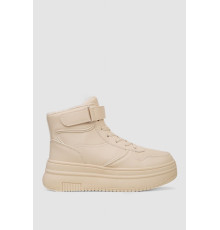 Кроссовки женские зимние на меху, цвет бежевый, 248RAM04