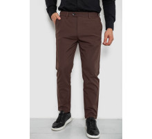 Брюки мужские классические однотонные, цвет коричневый, 157RU06-007
