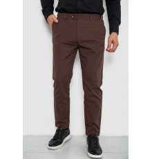 Брюки мужские классические однотонные, цвет коричневый, 157RU06-007