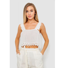 Топ женский однотонный, цвет молочный, 244R313