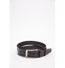 Чоловічий ремінь із шкірзаму, чорного кольору, 196R35U1W70