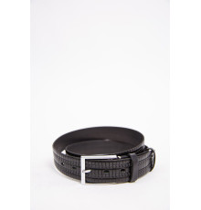 Чоловічий чорний ремінь, з класичною пряжкою, 196R35Y1W5-2