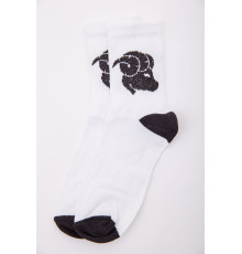 Білі жіночі шкарпетки з малюнком 172R916