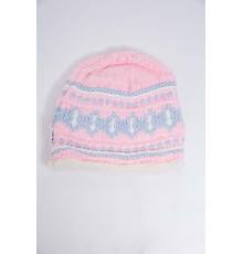 Детская шапка, розового цвета с узором, 167R7781