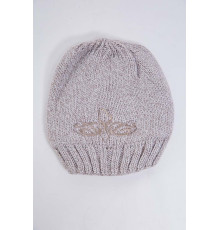 Детская шапка, бежевого цвета с вышивкой, 167R7778-1