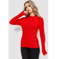 Водолазка жіноча в рубчик, колір червоний, 204R045