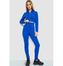 Костюм жіночий в рубчик, колір електрик, 244R14302