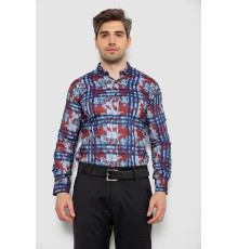 Сорочка чоловіча з принтом, колір бордовий, 214R1038