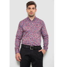 Сорочка чоловіча з принтом, колір бордовий, 214R2699