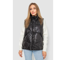 Жилетка жіноча однотонна, колір чорний, 244R915