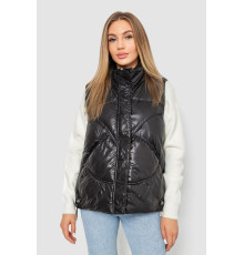 Жилетка жіноча однотонна, колір чорний, 244R915