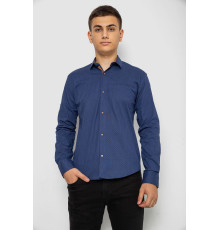 Сорочка чоловіча з принтом, колір джинс, 214R7045