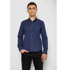 Сорочка чоловіча з принтом, колір темно-синій, 214R7543-5
