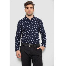 Сорочка чоловіча з принтом, колір синій, 214R807