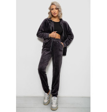 Спортивный костюм женский велюровый, цвет чернильный, 257R4119