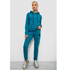 Спортивний костюм жіночий двонитка, колір бірюзовий, 214R1419-004 Спортивний костюм жіночий двонитка, колір бірюзовий, 214R1419-004