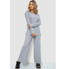 Костюм женский в рубчик повседневный, цвет светло-серый, 238R57415