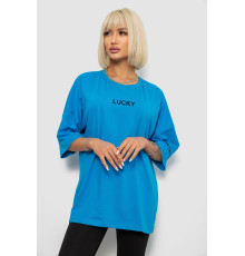 Футболка жіноча з принтом, колір блакитний, 244R2019 Футболка жіноча з принтом, колір блакитний, 244R2019