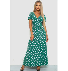 Сарафан в горох, цвет оливковый, 241R154