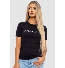 Футболка женская с принтом, цвет черный, 238R57396