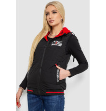 Жилет женский двухсторонний, цвет черно-красный, 244R20166