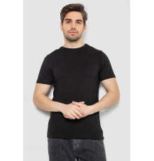 Футболка мужская однотонная базовая, цвет черный, 244R2408