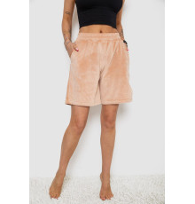 Шорты женские велюровые, цвет светло-бежевый, 238R106 Шорты женские велюровые, цвет светло-бежевый, 238R106