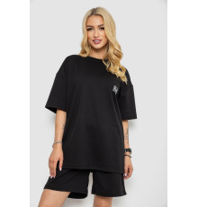 Костюм женский повседневный, цвет черный, 241R5004