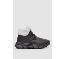 Черевики зимові жіночі на хутрі, колір чорно-сірий, 248RCX663-1