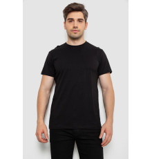 Футболка мужская базовая, цвет черный, 244R20603