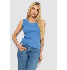 Майка женская в рубчик, цвет джинс, 238R117 Майка женская в рубчик, цвет джинс, 238R117