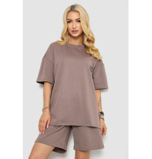 Костюм женский повседневный, цвет мокко, 241R5004