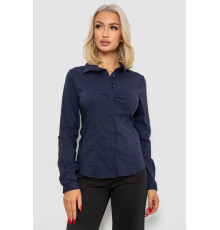 Блуза классическая, цвет синий, 230R08-2