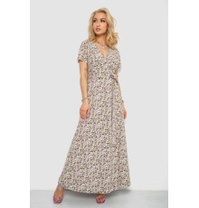 Сарафан с цветочным принтом, цвет молочно-бежевый, 241R179 Сарафан с цветочным принтом, цвет молочно-бежевый, 241R179