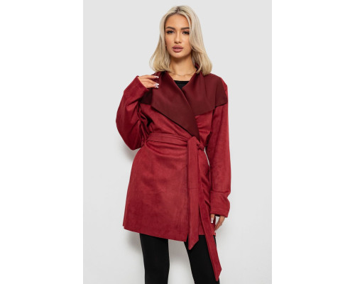 Кардиган женский однотонный, цвет бордовый, 257R001