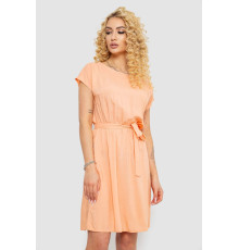 Сукня однотонна, колір персиковий, 214R0225