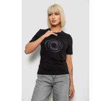 Футболка женская с принтом, цвет черный, 241R139