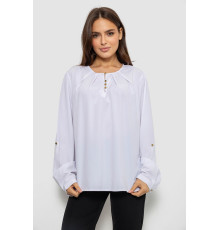 Блуза однотонная, цвет белый, 230R1122-6