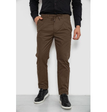 Брюки мужские классические однотонные, цвет коричневый, 157RU02-016